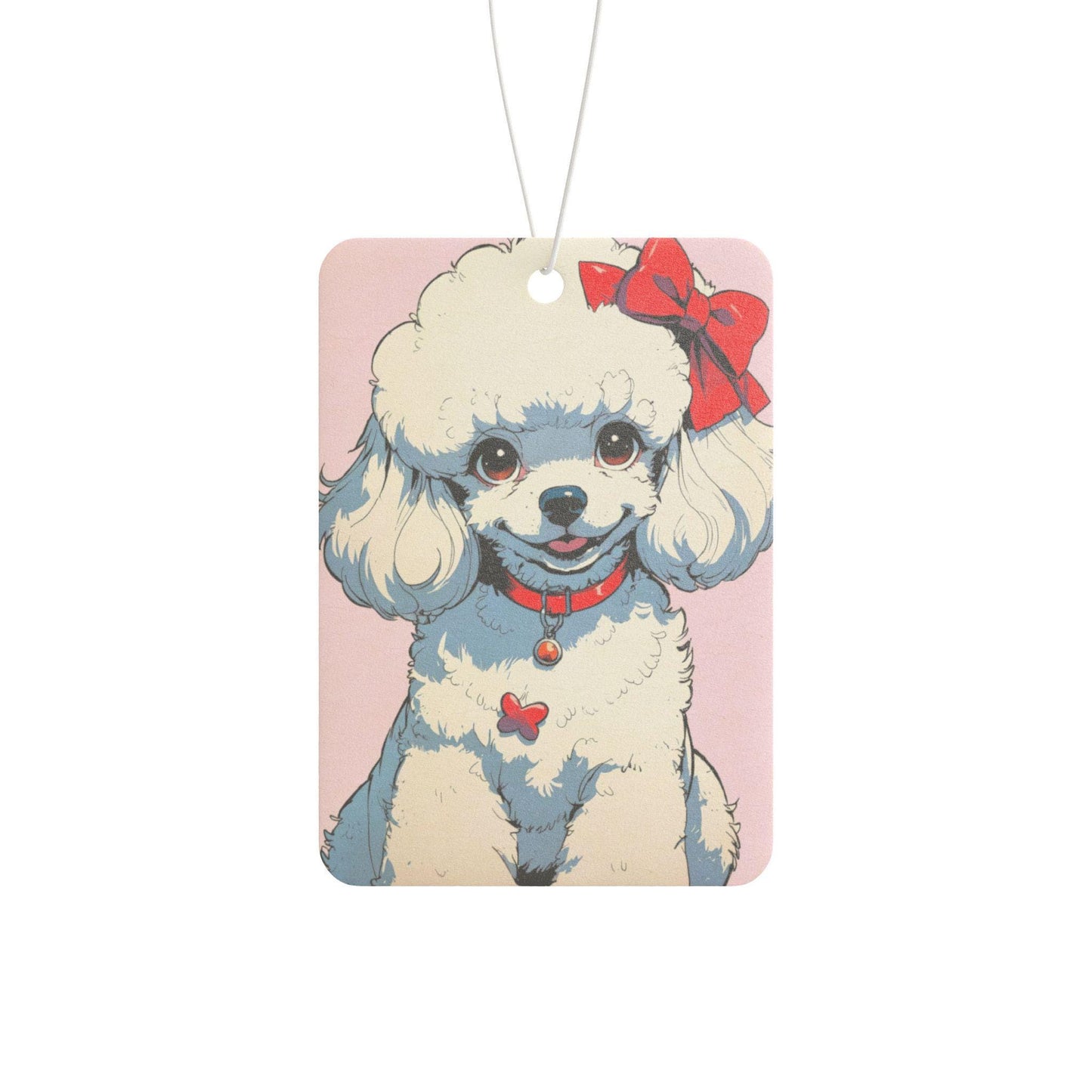 Puppy Air Freshener, French Poodle Dog Retro Anime Style, Car Scent Diffuser, Dog Mom, Car Dog Owner Car Decor, Gift for Dog Lovers, Pets