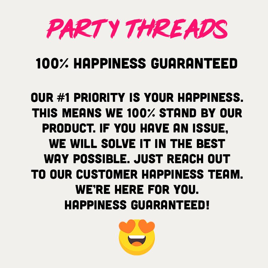 a poster with the words party threads on it