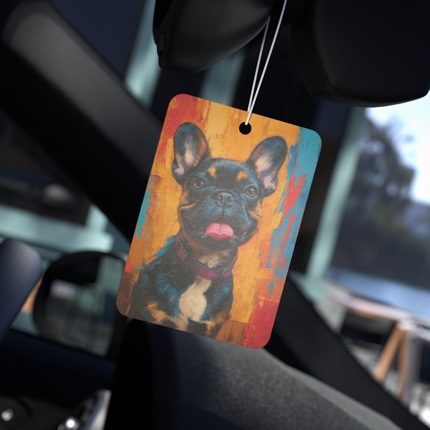 Dog Car Air Freshener, French Bulldog Design, Happy Dog Lover Gift, Cute Pet Car Accessories, Car Decor, Fresh Scent Air Freshener