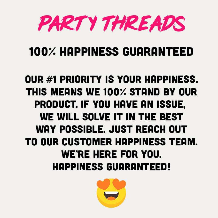 a poster with the words party threads on it