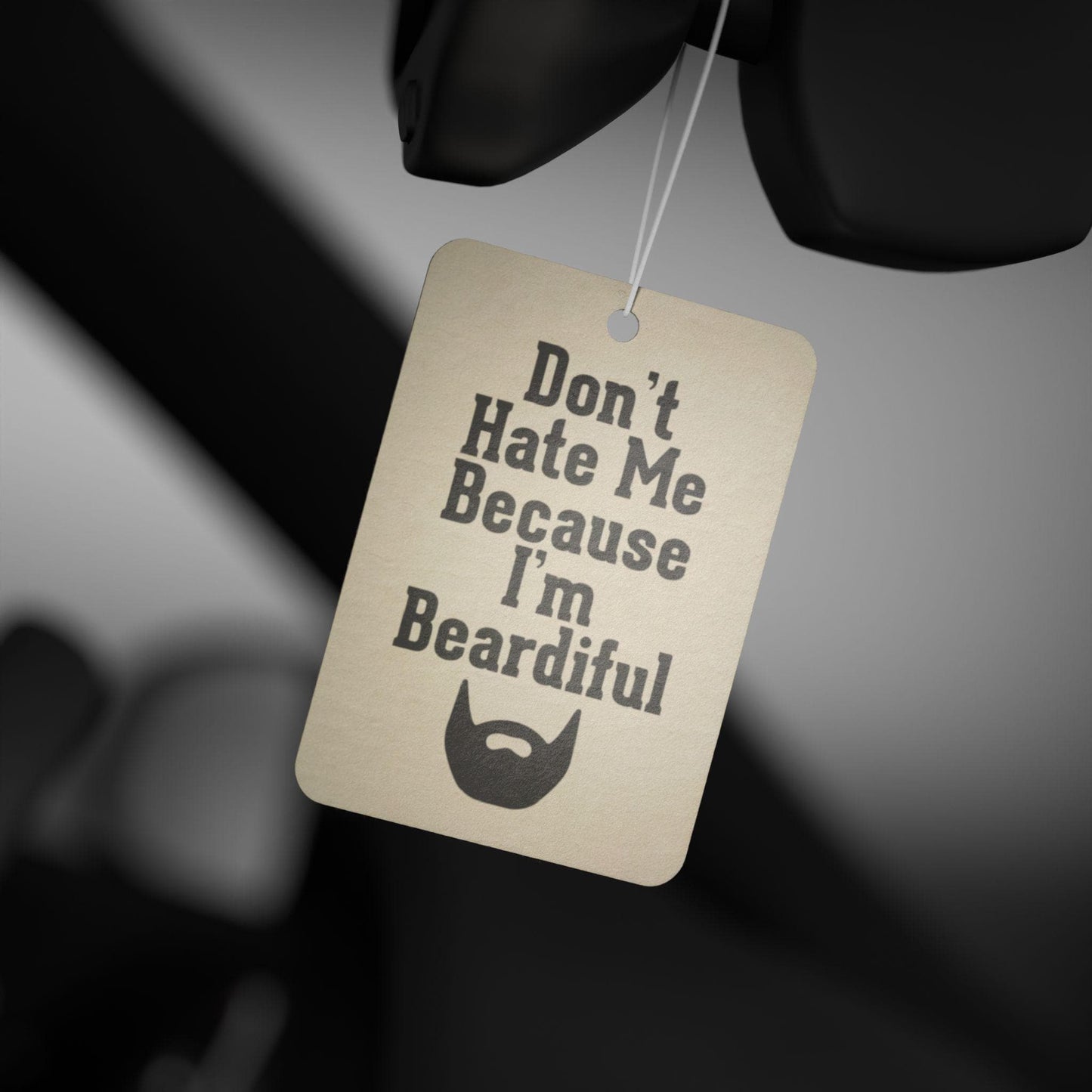 Funny Beard Quote Car Air Freshener, Scented Auto Accessories, Beard Lover Gift, Car Freshener for Men, Beardiful Design, Car Diffuser